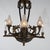 Bronze 1930s French Empire Bronzed & Ebonized Figural Sphinx 6-Light Chandelier For Sale - Image 8 of 11
