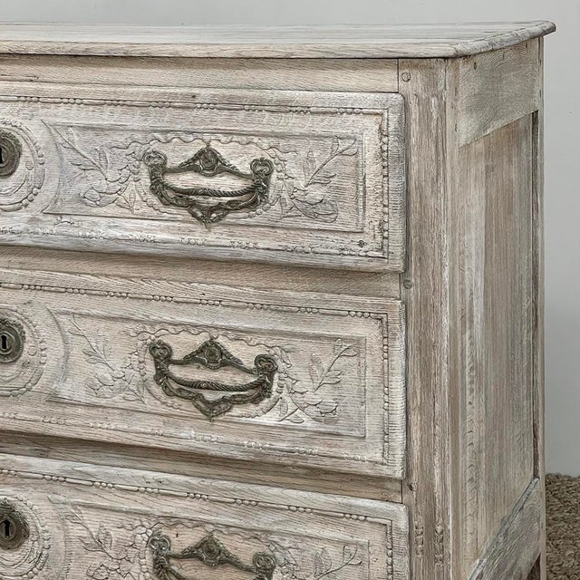 18th Century Country French Whitewashed Commode With Bronze Hardware For Sale - Image 14 of 18