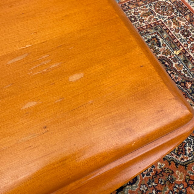 1950s Kling Furniture Maple Modern Collection Sculptural Bowfront Solid Maple Nightstand With Drawer For Sale - Image 12 of 17