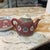 Vintage Miniature Set of Asian Ceramic Cups, Teapot, and Tray- 5 Pieces Total For Sale - Image 4 of 8