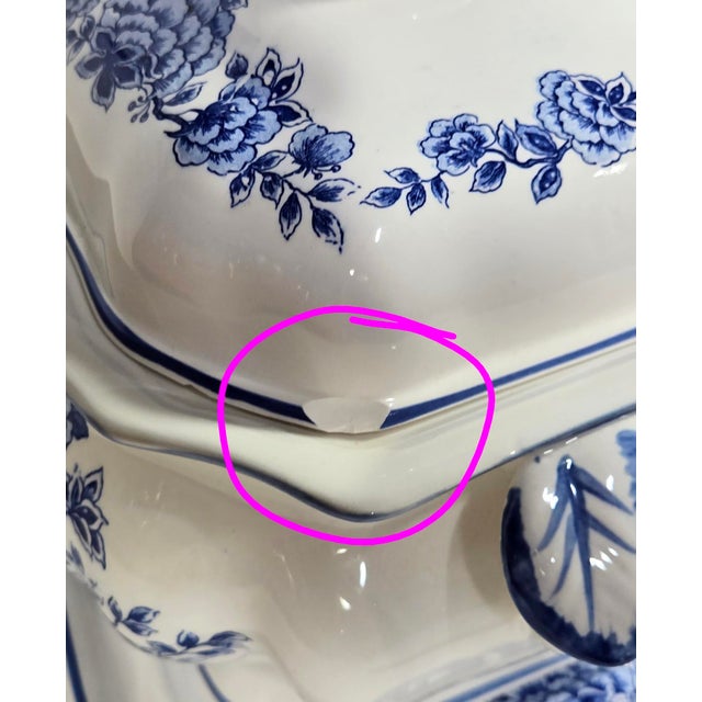 Blue Delft Style Tureen and Platter- Set of Two For Sale - Image 13 of 16