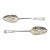 1802-1804 George III Period Pair of Sterling Silver Serving Spoons For Sale