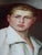 Wood Early 19th Century Realism Seated Boy Portrait Oil Painting by Margot Clark (Signed "Vargoss") – 34" X 41 For Sale - Image 7 of 15