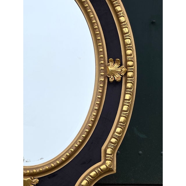 1980s French Louis XVI Gold Wood Wall Mirror For Sale - Image 4 of 18