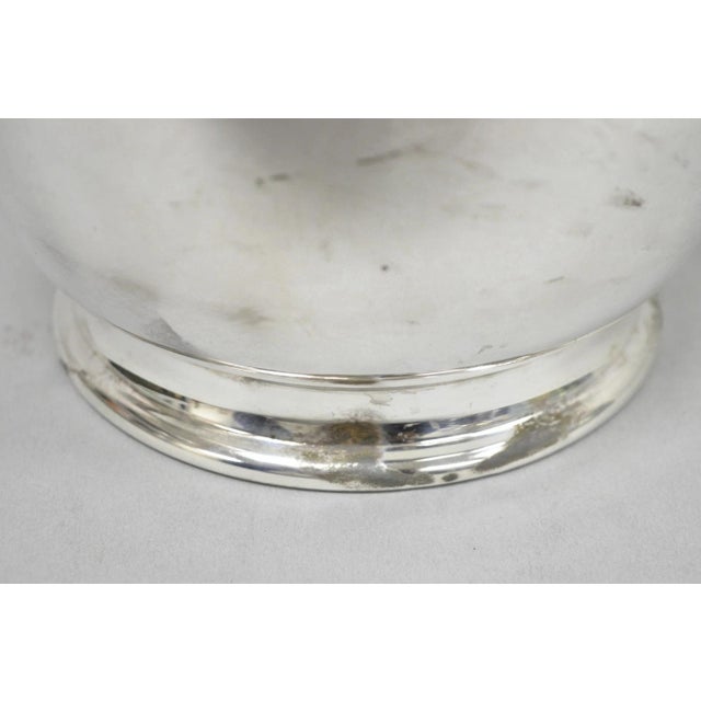 Vintage Victorian Silver Plated Reticulating Hinge Ice Bucket W/ "B" Monogram For Sale - Image 12 of 18