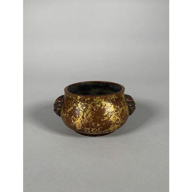 Bronze incense burner "gold Splash" Qianlong period (1735-1796) For Sale