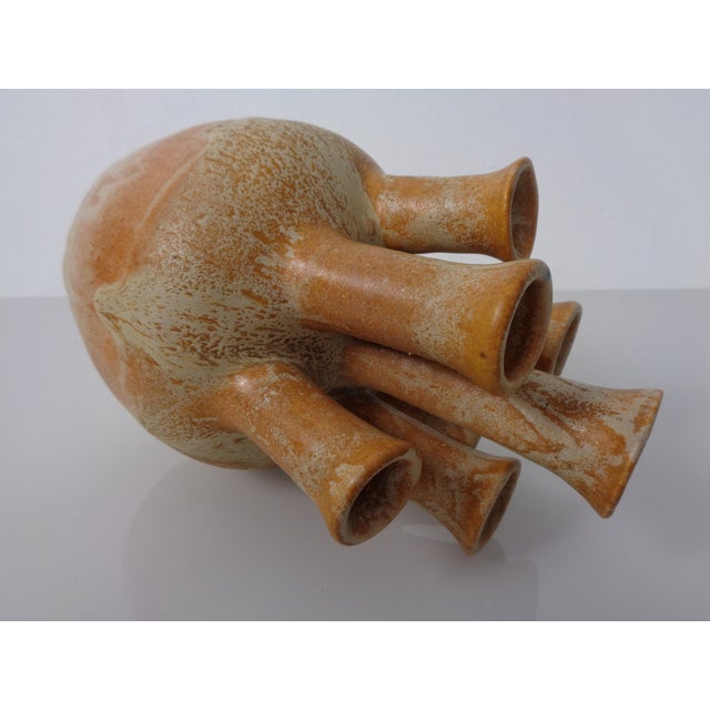 German Studio Ceramic Mushroom Vase by Lu & Gerd Grove, Lübeck, 1960s For Sale - Image 16 of 18