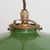 Vintage French Coolie Enamel Pendant Light in Green, 1930s For Sale - Image 4 of 6