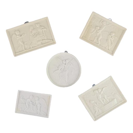 Wall Reliefs by Bing & Grondahl for Royal Copenhagen, Set of 5 For Sale