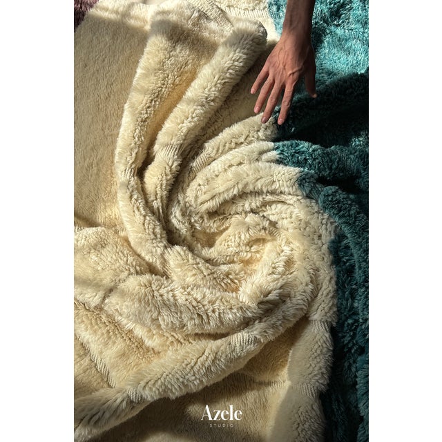 Premium Hand-Knotted Moroccan Wool Rug | 10'4" X 6'9" | One of a Kind For Sale - Image 6 of 14