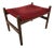 Spottrup, Denmark Danish Modern Rosewood and Suede Ottoman For Sale