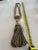 Textile High End Custom Drapery Tassel Tiebacks-Green and Gold-Pair. For Sale - Image 7 of 7