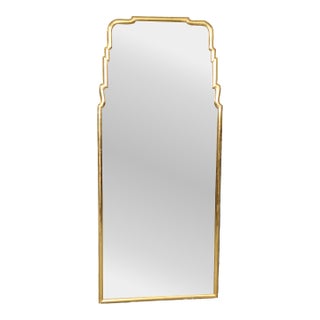 Hollywood Regency Style Carved Gilt Beveled Glass Mirror Attr. Friedman Brothers For Sale