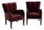 1950s Swedish Art Deco High Polish Accent Chairs- Pair For Sale