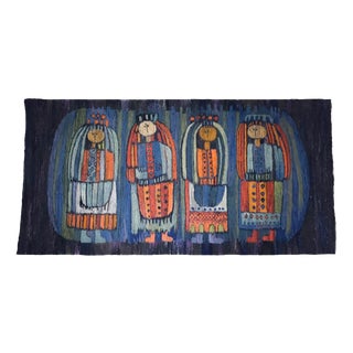 Mid-Century Polish Tapestry Wall Rug by E. Keszycka, Poland, 1970s For Sale