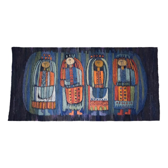 Mid-Century Polish Tapestry Wall Rug by E. Keszycka, Poland, 1970s For Sale
