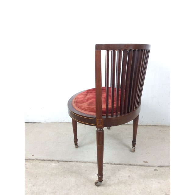 Antique Edwardian Inlaid Mahogany Settee For Sale - Image 16 of 18
