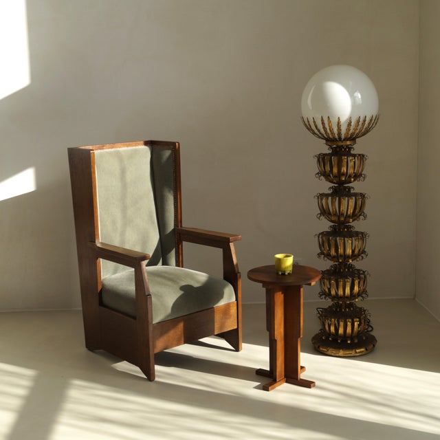 Gold Large Globe Floor Lamp attributed to Maison Jansen, 1960s For Sale - Image 8 of 18