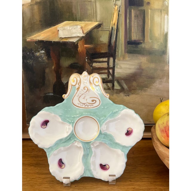 Limoge Oyster Plate for Haviland Co. For Sale - Image 10 of 12