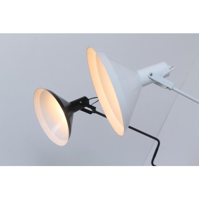 Black and White Large Metal Paperclip Wall Lamps by J. J. M. Hoogervorst for Anvia, 1970s, Set of 2 For Sale - Image 18 of 18