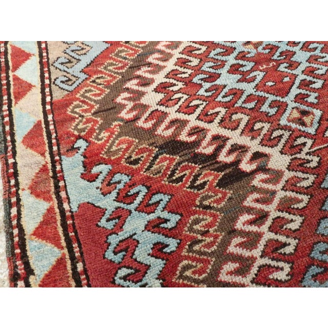Tribal Galerie Shabab Collection Early 20th Century Caucasian Kazak Throw Rug For Sale - Image 3 of 7