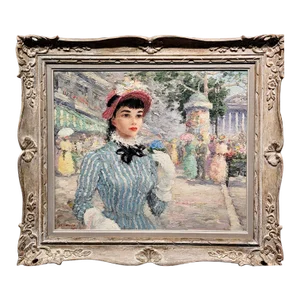 Charles Vignon - Young Parisian Beauty in a Pink Hat