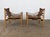 Arne Norell Sirocco Safari Chairs in Ash and Leather by Arne Norell for Arne Norell Ab, Sweden, Set of 2 For Sale - Image 4 of 12