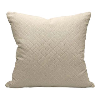 The House of Scalamandré Vallauris Velvet Pillow, Dune For Sale