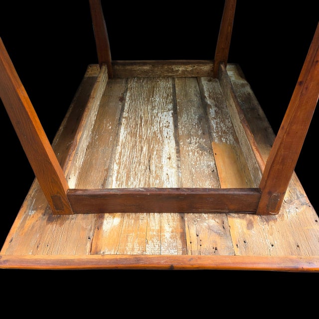 Farmhouse Antique Early American Primitive Chestnut Farmhouse Dining Table, Circa 1800 For Sale - Image 3 of 18