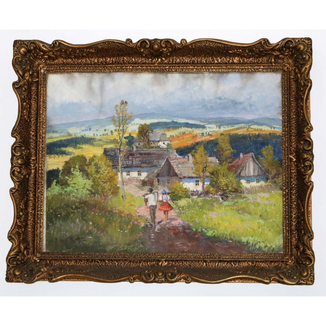 Spring Landscape, 1920s, Oil on Canvas, Framed For Sale - Image 4 of 4