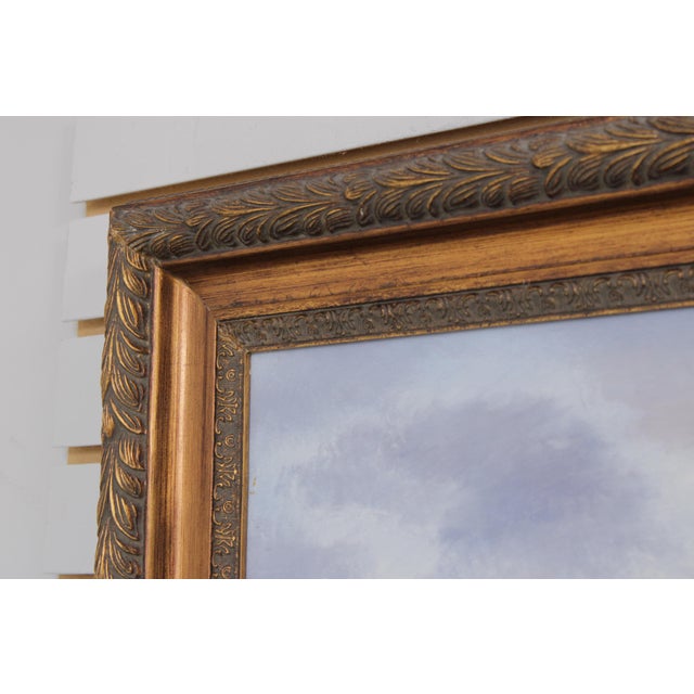 Paint Vintage Oil on Canvas Painting of Farmhouse by Y.Zade For Sale - Image 7 of 18
