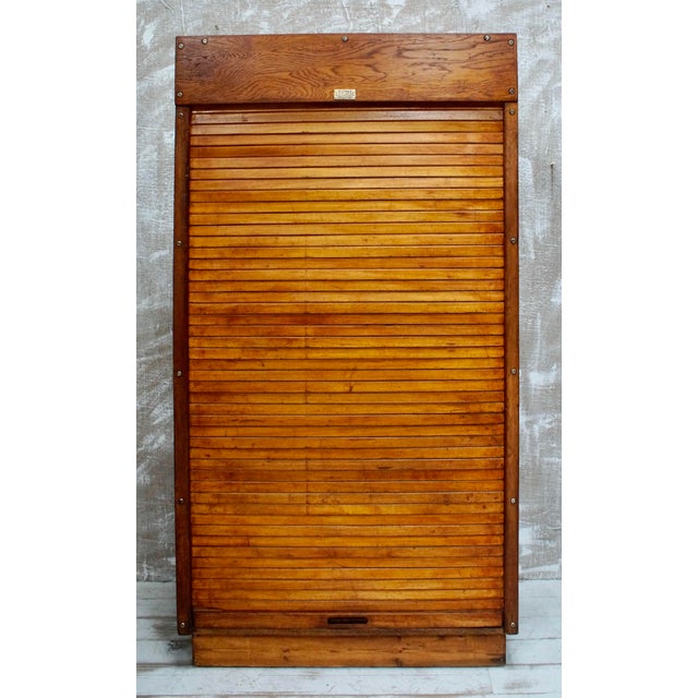 Antique Oak Drum Plans Chest from Warings, 1910s For Sale - Image 9 of 10