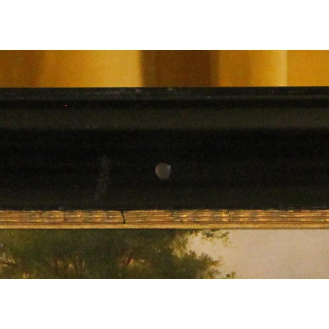 Walther Wünnenberg, Evening Landscape with Boat and Figures, 19th Century, Oil on Wood, Framed For Sale - Image 5 of 6