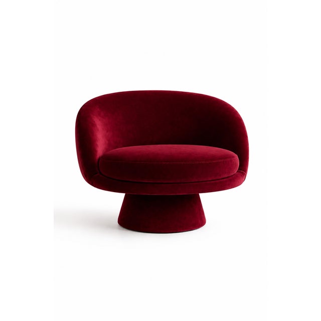 Not Yet Made - Made To Order Batik Burgundy Velvet Chair by Alexandre Ligios For Sale - Image 5 of 12