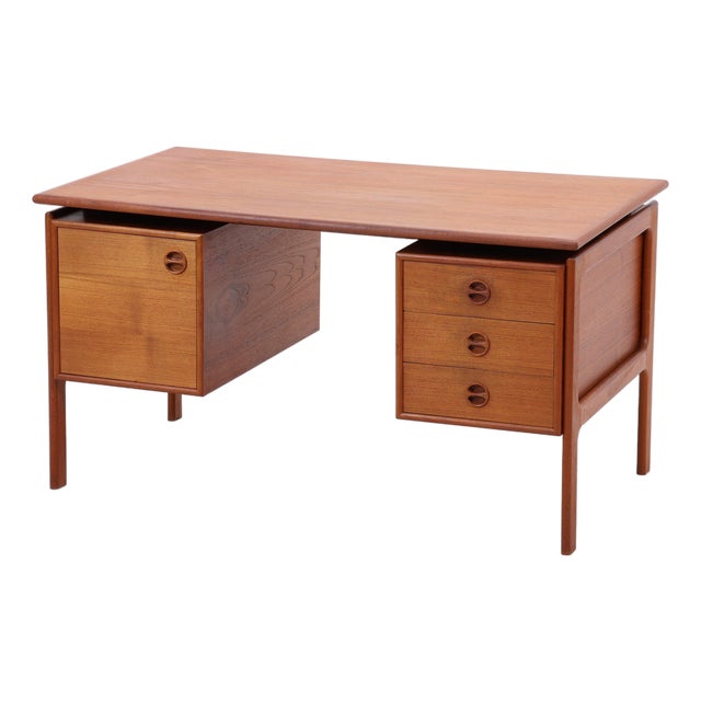 Mid-Century Danish Teak Desk by Arne Vodder For Sale