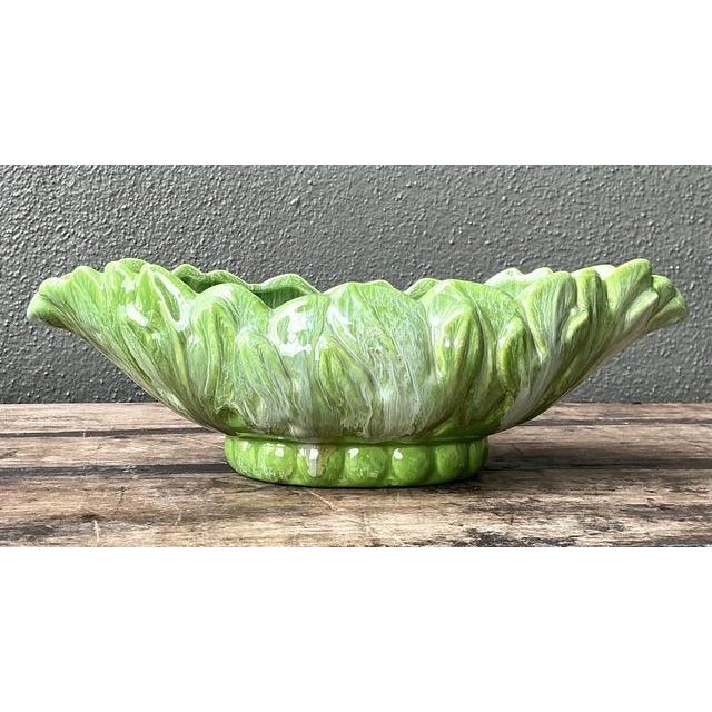 Vintage Royal Haeger Glazed Ceramic Leaf Bowl For Sale In West Palm - Image 6 of 12