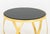 Modern Karl Springer Black Glass & Brass Barrel End Table For Sale - Image 3 of 6