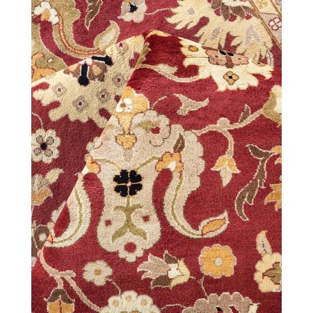 Textile Mogul, One-of-a-Kind Hand-Knotted Area Rug in Red, 6' 3" x 8' 3" For Sale - Image 7 of 8