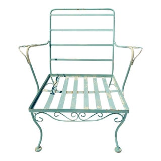 70s Midcentury Wrought Iron Club Chairs Craft For Sale