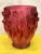 1960s Vintage XL Red Naked Ladies Glass Art Unique Vase For Sale - Image 9 of 13