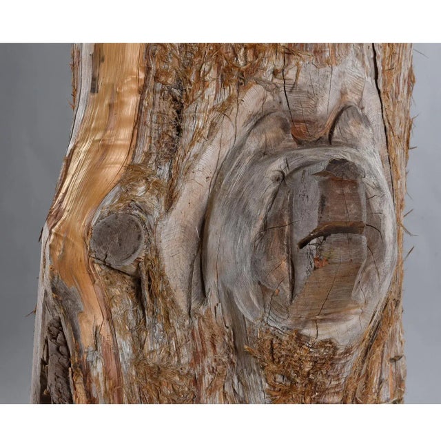 105" Tall Hand Carved Figural Wood Spirit Animals Tree Trunk Totem Sculpture For Sale - Image 18 of 18