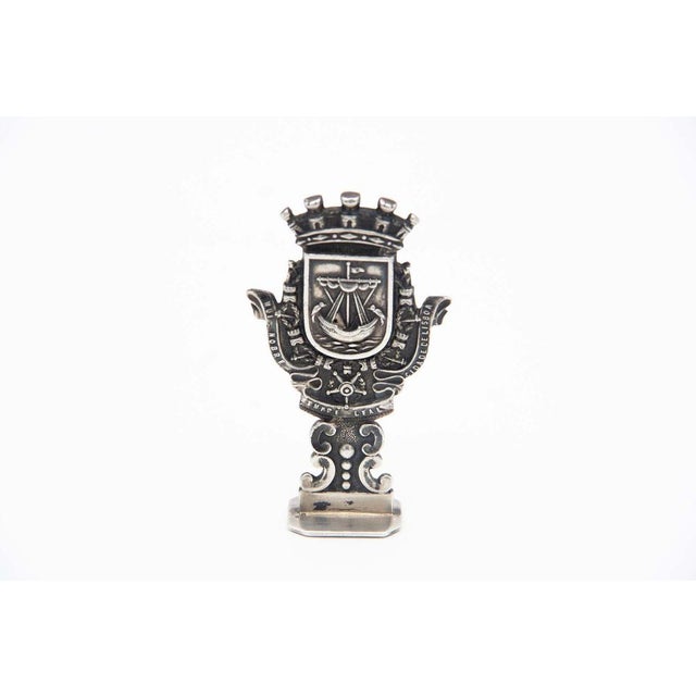 Silver Seal with Reliefs of the Lisbon Coat of Arms For Sale - Image 4 of 4