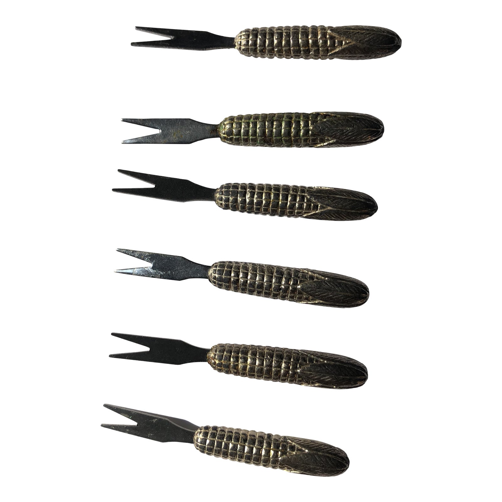 Vintage Corn on Cob Silver Cocktail Forks Set of 6 Chairish