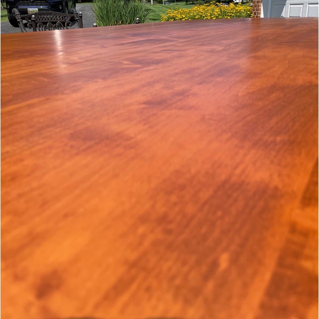 2010s Handcrafted Luxury Maple Farmhouse Dining Table For Sale - Image 5 of 6