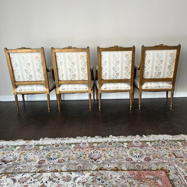 Wood French Antique 5-Piece Salon Set For Sale - Image 7 of 9