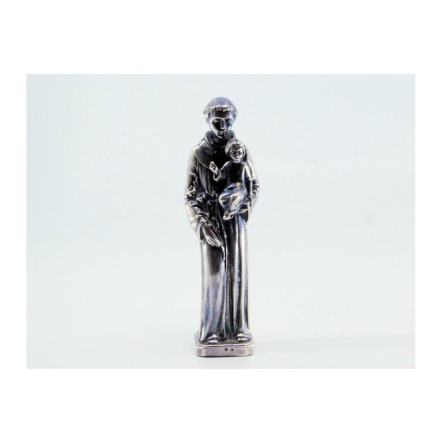 Silver Statuette of Saint Anthony For Sale - Image 9 of 10
