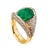 Late 20th Century 18k Rose Gold Emerald Ring, Size 5 For Sale - Image 4 of 5