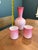 Mt. Washington or Thomas Webb mother of pearl cased glass vase and tumblers. Part of our family estate collection for 100+...