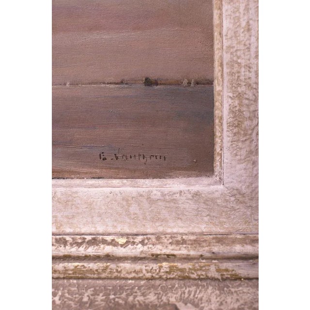 Romantic Seaside Scene, Painting on Panel, Framed For Sale - Image 3 of 7