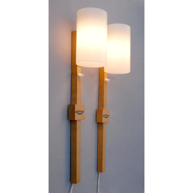 Mid-Century Modern Wall Lights by Uno & Östen Kristiansson for Luxus Vittsjö, Sweden, 1960s, Set of 2 For Sale - Image 3 of 11